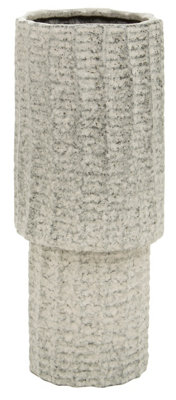 Orsina Textured Large VaseContemporary Design Flower VaseTiered Design Modern Vase For A Variety Of Decors from B&Q