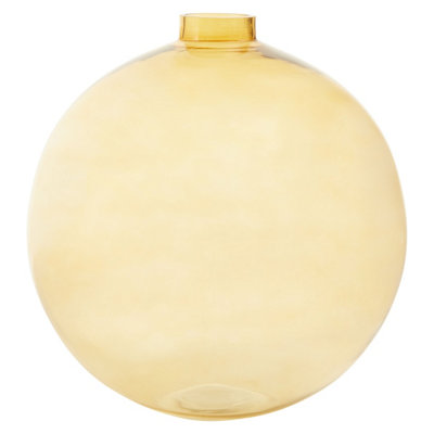 Orsina Amber Glass Vase Warm Elegance Of Amber Vase For Any DecorLuxury Bottle Design Gold Colour Modern Vase from B&Q