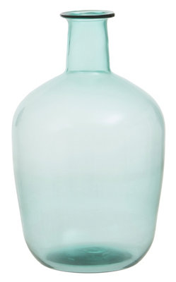 Orsina Blue Glass VaseMinimalist Medium Flower VaseDecorative Glass Vase In Ombre FinishFlower Vase For Home from B&Q