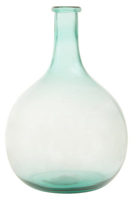Orsina Blue Glass VaseMinimalist Large Flower VaseDecorative Glass Vase In Ombre FinishFlower Vase For Home from B&Q
