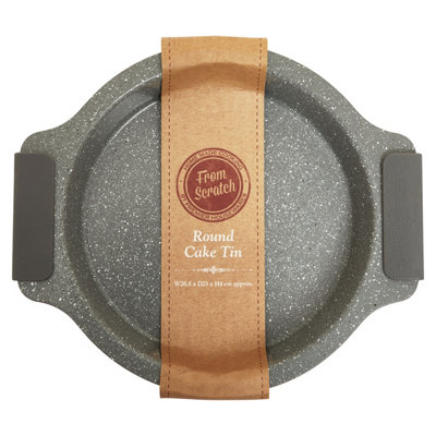B&Q -  Interiors By Premier Functional Design Small Round Cake TinNon-Stick Carbon Steel Baking Tin For Perfect CakesDurable Oven