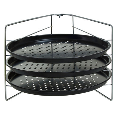 Premier Housewares Interiors By Premier Three Tier Pizza RackNon-Stick Carbon Steel Rack For Storing And Serving Multiple PizzasSpace-Saving from B&Q