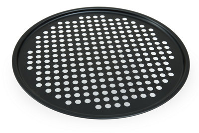 Premier Housewares Interiors By Premier Large Non-Stick Pizza TrayCarbon Steel Baking Tray With Air Vents For Crispy CrustDurable Oven Safe from B&Q