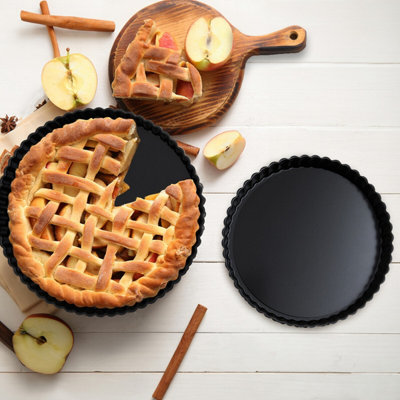 Orsina Set Of Two Non Stick Baking DishesRemovable Base Baking PansOven Proof Cake Tins In Assorted Sizes from B&Q