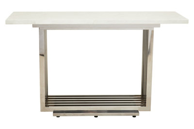 Orsina White Marble Console Table from B&Q