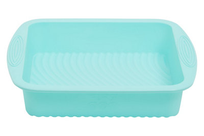 Orsina Sturdy Pastel Green Square Cake Mould,bendable Design Baking Mould,oven Safe Cake Pan With Comfortable Grip from B&Q
