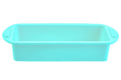Orsina Pastel Green Rectangular Silicone Baking Form,non-Adhesive Loaf Pan With Side Grips,food-Safe Bread Mould from B&Q