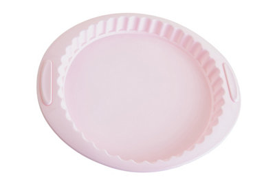 Orsina Pastel Pink Pie Or Flan Mould,non-Stick Round Fluted Baking Pan,baking Dish With Fluted Edges,baking Mould from B&Q