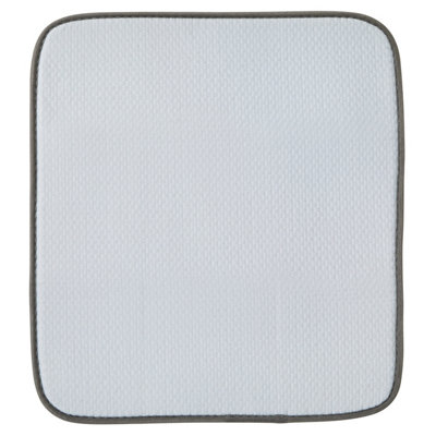 B&Q -  White Dish Drying Mat,absorbent Draining Pad,quick-Dry Kitchen Sink Mat,foldable & Hangable Dish Rack Liner