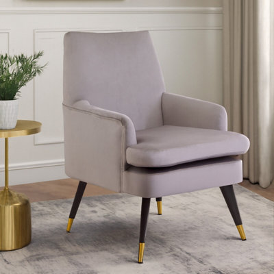 Orsina Mink Velvet ArmchairBuilt To Last Lounge ChairEasy To Maintain Velvet ChairReliable Armchair from B&Q