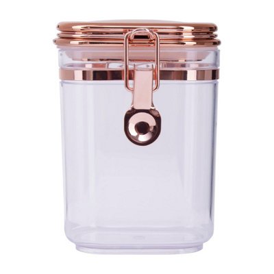 Orsina Elegant Jar With Copper Lid 500 MlDurable Retro Design Glass Jar With LidSleek Airtight Storage Jar from B&Q