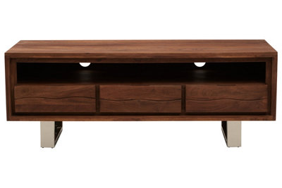 Orsina Acacia Three Drawer Media UnitModern Wooden Tv Cabinet With StorageContemporary Media Console from B&Q