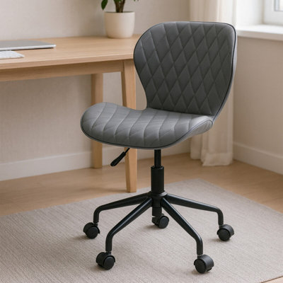 Orsina Ergonomic Grey And Black Home Office ChairComfortable Work From Home ChairMovable Ergonomic Work Chair from B&Q