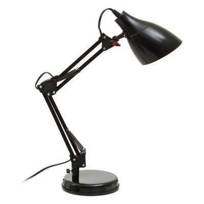 Orsina Black Desk LampAdjustable Arm And Head With Sleek Metal FrameMatte Finish Offers Clean from B&Q
