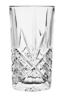 Orsina Set Of Four Beaufort Crystal High Ball Glasses from B&Q