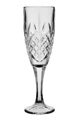 Orsina Practical Set Of 4 Crystal Champagne GlassesElegant Champagne GlassesDurable Drink GlassesSleek Glasses from B&Q