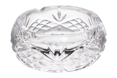 Orsina Large Crystal Textured Ashtray,lead Crystal Ash Tray For Home,ashtray With Resting Slots,cigar Ash Holder from B&Q
