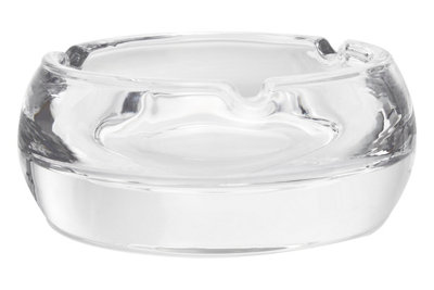 Orsina Large Crystal Plain Ashtray,crystal Glass Smoking Dish With Rounded Sides,glass Smoking Tray For Outdoor Use from B&Q