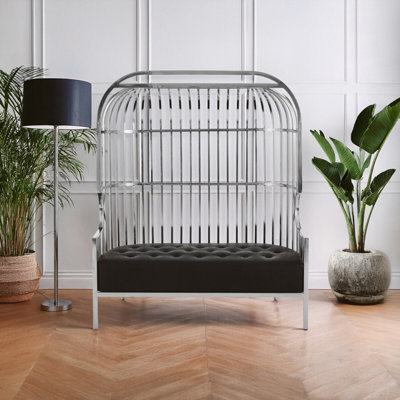 Orsina Eliza Two Seat Dome Cage Silver Sofa from B&Q