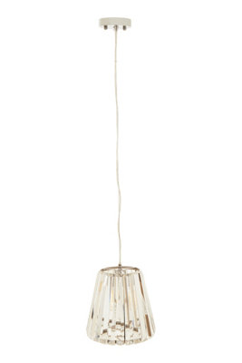 Orsina Cone Pendant Light With Geometric Glass ShadeChrome Frame Crystal Ceiling Light1 Bulb Boutique Light from B&Q