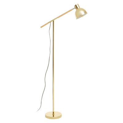 Orsina Shiny Brass Adjustable Floor LampConvenient Office LampSpace-Saver LampRotating Bedroom Lamp from B&Q