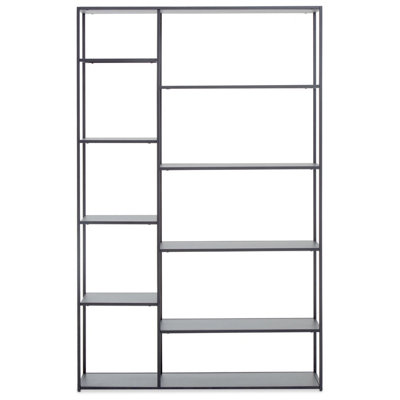 Orsina Stylish Grey Metal Multi Shelf UnitPractical Design Corner Shelf UnitMulti Level Narrow Shelving Unit from B&Q