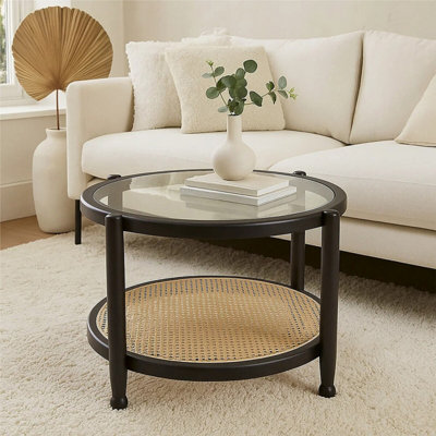 Orsina Cebu Rattan And Glass Coffee Table from B&Q
