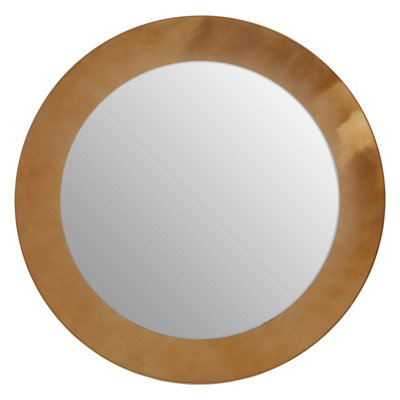 Orsina Gold Finish Round Wall Mirror from B&Q
