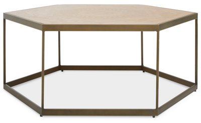 Orsina Hexagonal Brown Coffee Table from B&Q