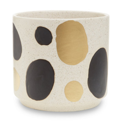 Orsina Small Garden PotCeramic Planter For Indoor Plants & Home DécorIndoor Plants PotSmall Indoor Flower Pot from B&Q