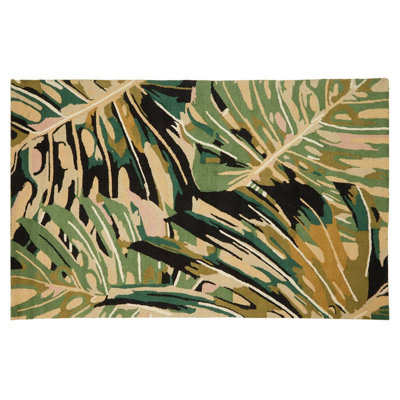 Orsina Bosie By Premier Moyo Green Rug from B&Q