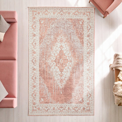Orsina Bosie By Premier Morvi Large Pink Rug from B&Q