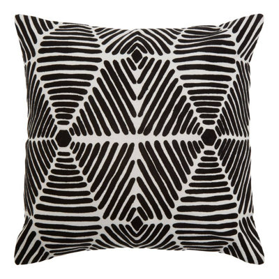 Premier Housewares Black/White Bosie Ozella And Square Cushion