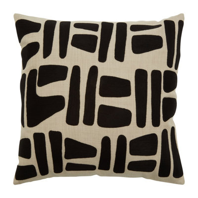 Premier Housewares Bosie Ozella Natural And Cushion Black