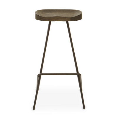 Orsina Black Metal Frame Bar StoolSleek And Sturdy Kitchen Stool With FootrestVersatile Stool For Bar Counter from B&Q