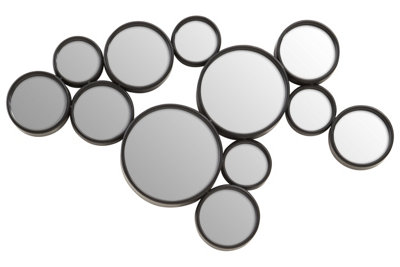 Orsina Persephone Large Black Finish Wall Mirror from B&Q