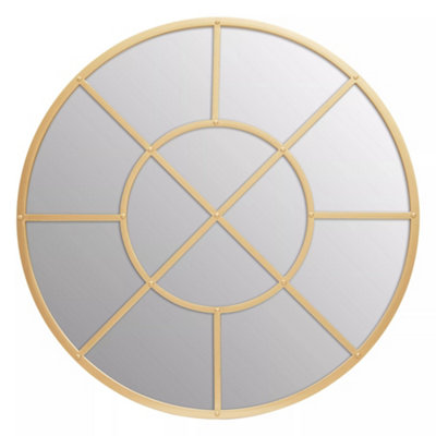 Orsina Descartes Gold Finish Round Wall Mirror from B&Q