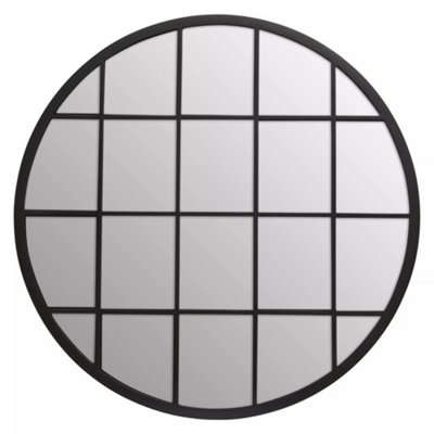 Orsina Descartes Round Metal Wall Mirror from B&Q