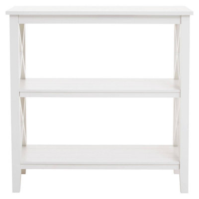 Orsina Three Shelf Ivory Book CasePine Wood Tall Book ShelfLarge Book Case For Home & Office from B&Q