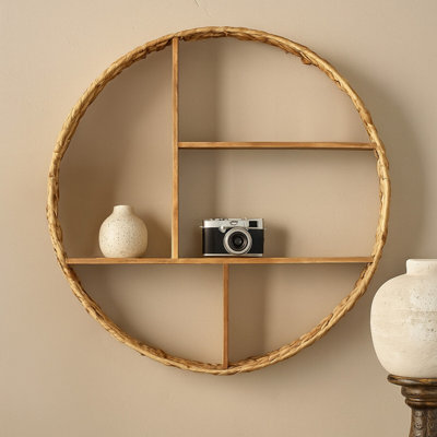 Orsina Functional Design Water Hyacinth Wall ShelfStylish Box ShelfDurable Wall Storage For Livingroom from B&Q