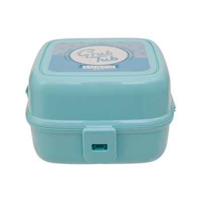 Orsina Mint Green 4 Compartments Lunch BoxGrub Tub Tiffin Box With LockLunch Container For OfficeHome from B&Q