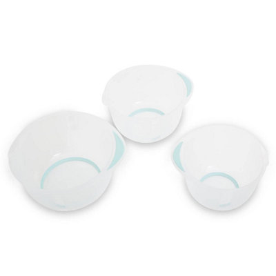 Orsina Durable Set Of Three BowlsClear Surface Salad Bowl For Dining TableBuilt In Measurement Scale Fruit Bowl from B&Q