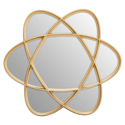 Orsina Contemporary Gold Wall MirrorHandcrafted Oval Mirror Montage With Looping DesignStylish Gold Wall Mirror from B&Q