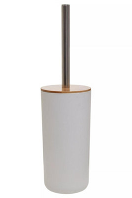 Orsina Unisex White Toilet Brush Holder, Bathroom Cleaning Set With Bristles & Natural Grip, Brush Holder - Image 5