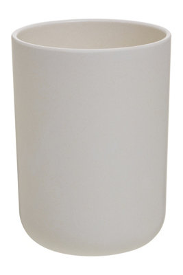 B&Q -  Designer White Tumbler With Sleek TrimEco-Friendly DrinkwareLightweight Water Tumbler For Everyday Use