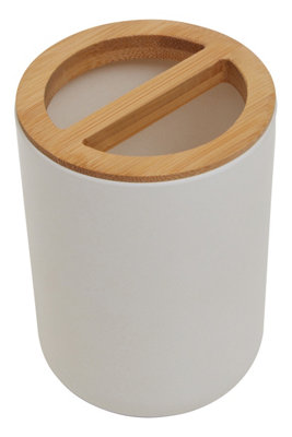 Orsina Canyon White Toothbrush Holder from B&Q