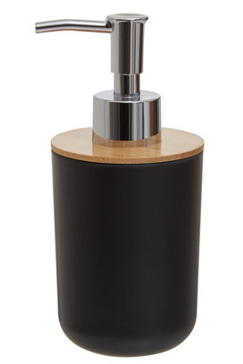 Orsina 300 Ml Black Soap DispenserSustainable  Bamboo Fibre Hand Soap PumpModern Design Soap Dispenser from B&Q