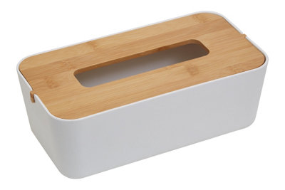 Rackhams White Set Of 4.0 Canyon Tissue Box - Image 4
