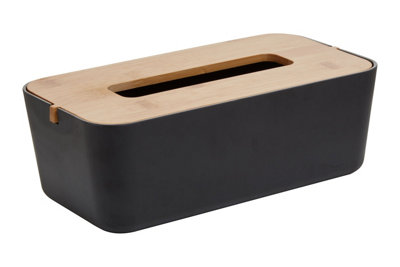 Rackhams Black/Grain Set Of 4.0 Canyon Tissue Box - Image 5