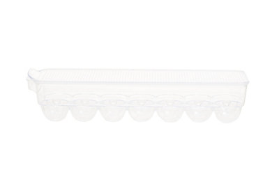 Premier Housewares Interiors By Premier Spacious Clear Plastic 14 Egg Storage Tray With LidPractical Egg Storage TrayDurable Egg Keeping Tray from B&Q